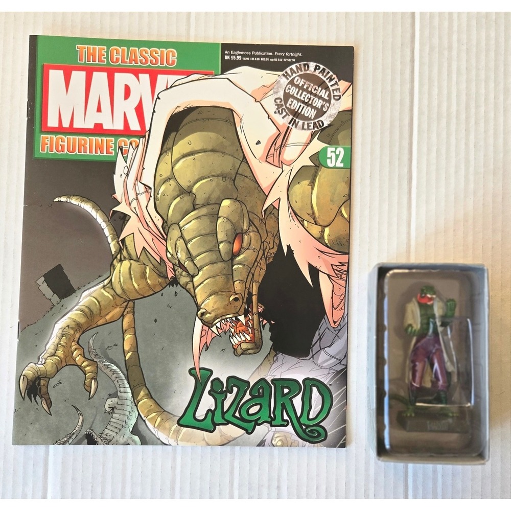 Eaglemoss 1:16 Classic Marvel Figurine w/Book: Lizard‎ #52